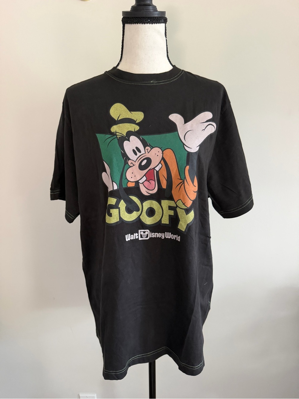 Walt Disney World Goofy Black Graphic Tee - Men’s Casual Shirt
